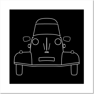 Messerschmitt KR200 bubble car outline graphic (white) Posters and Art